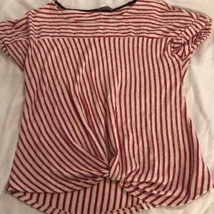 Red and cream blouse!